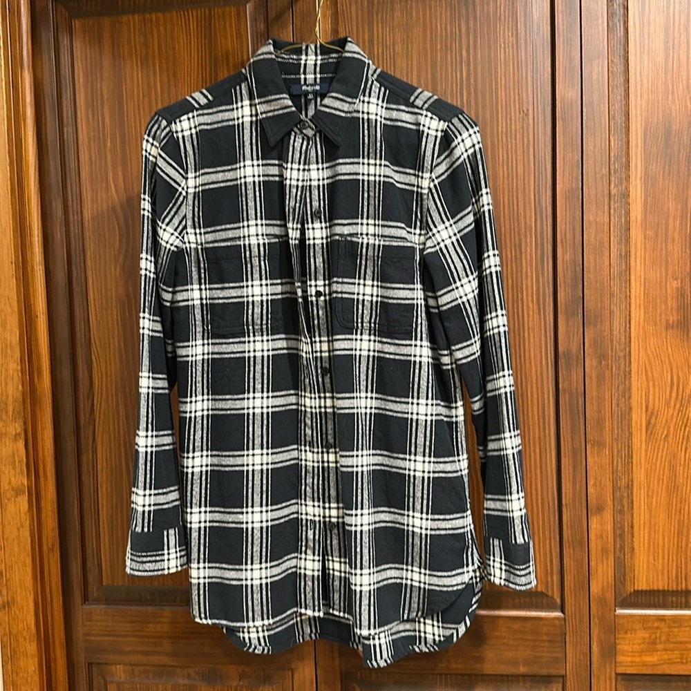 Madewell, flannel blouse, women’s extra small
